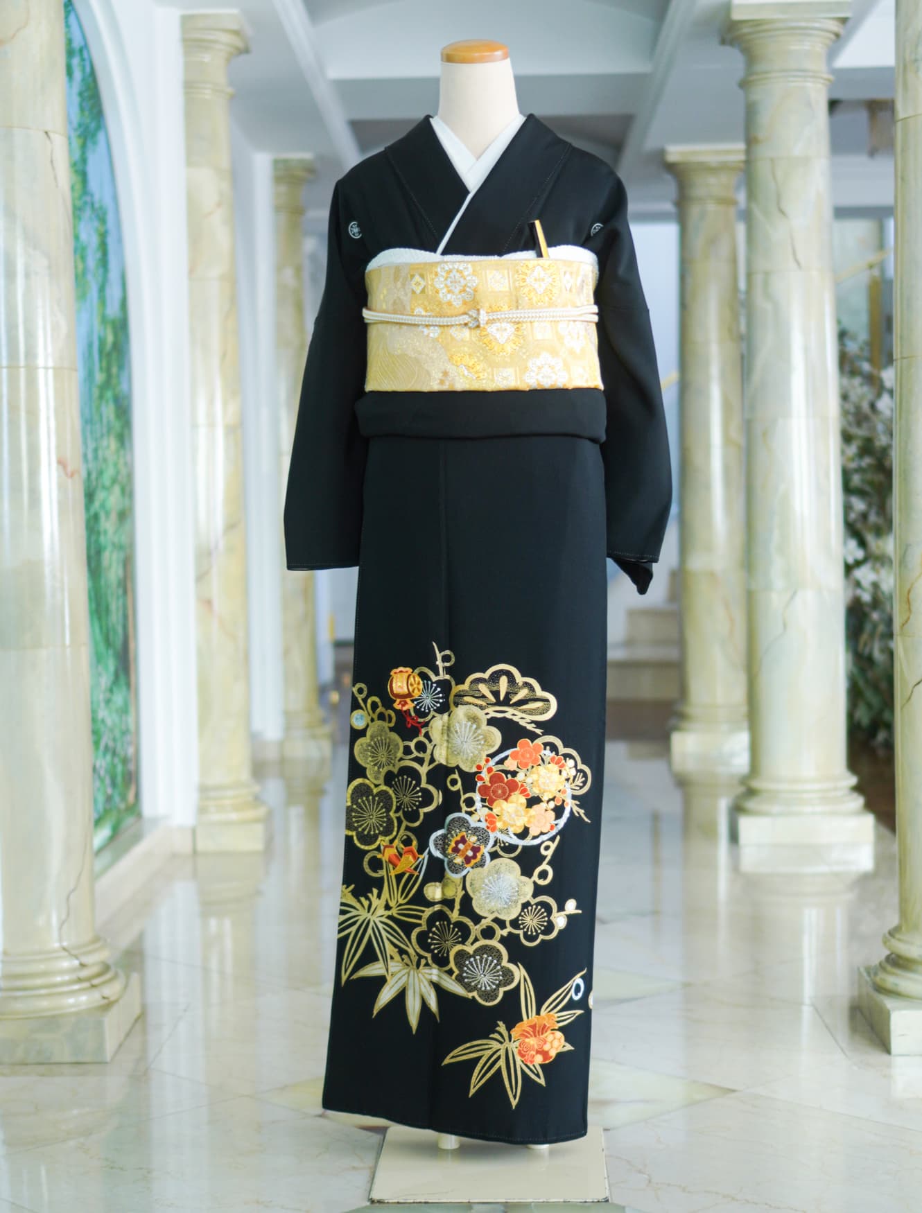 梅尽くし金刺繡